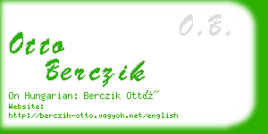 otto berczik business card